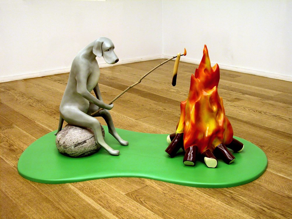 Dog With Campfire
