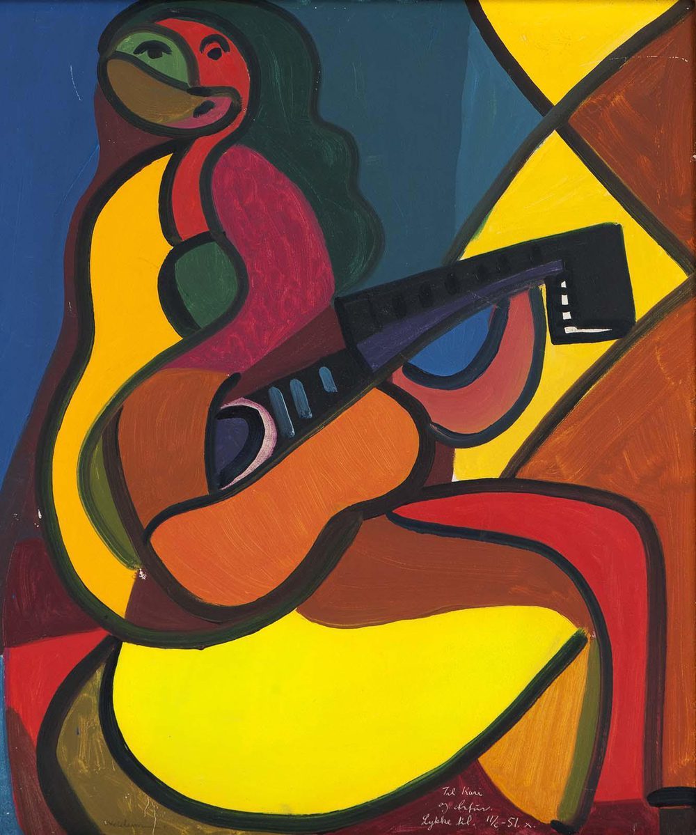Kvinne med Gitar
