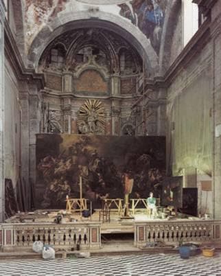 Giulia Zorzetti von einem Bild von Francesco di Mura, Chiesa Donna Romita, Napoli 1989