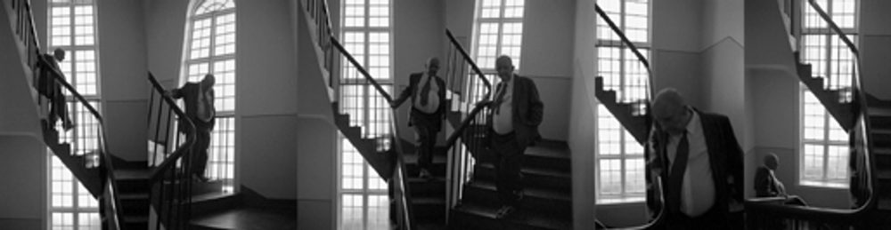 Old Man Going Up and Down a Staircase #65-70