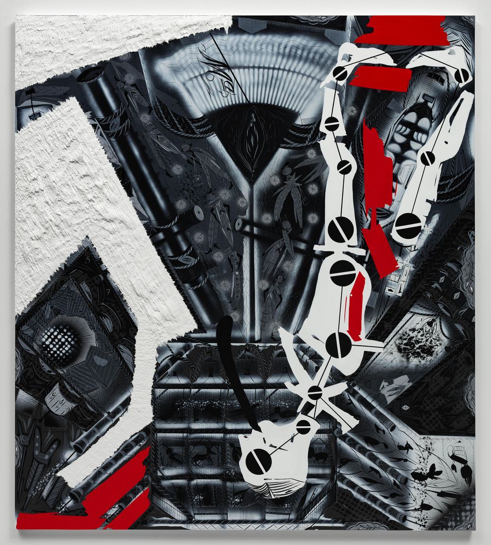 Grisaille, Ethics & Knots (Painting with cataplasm # 4)