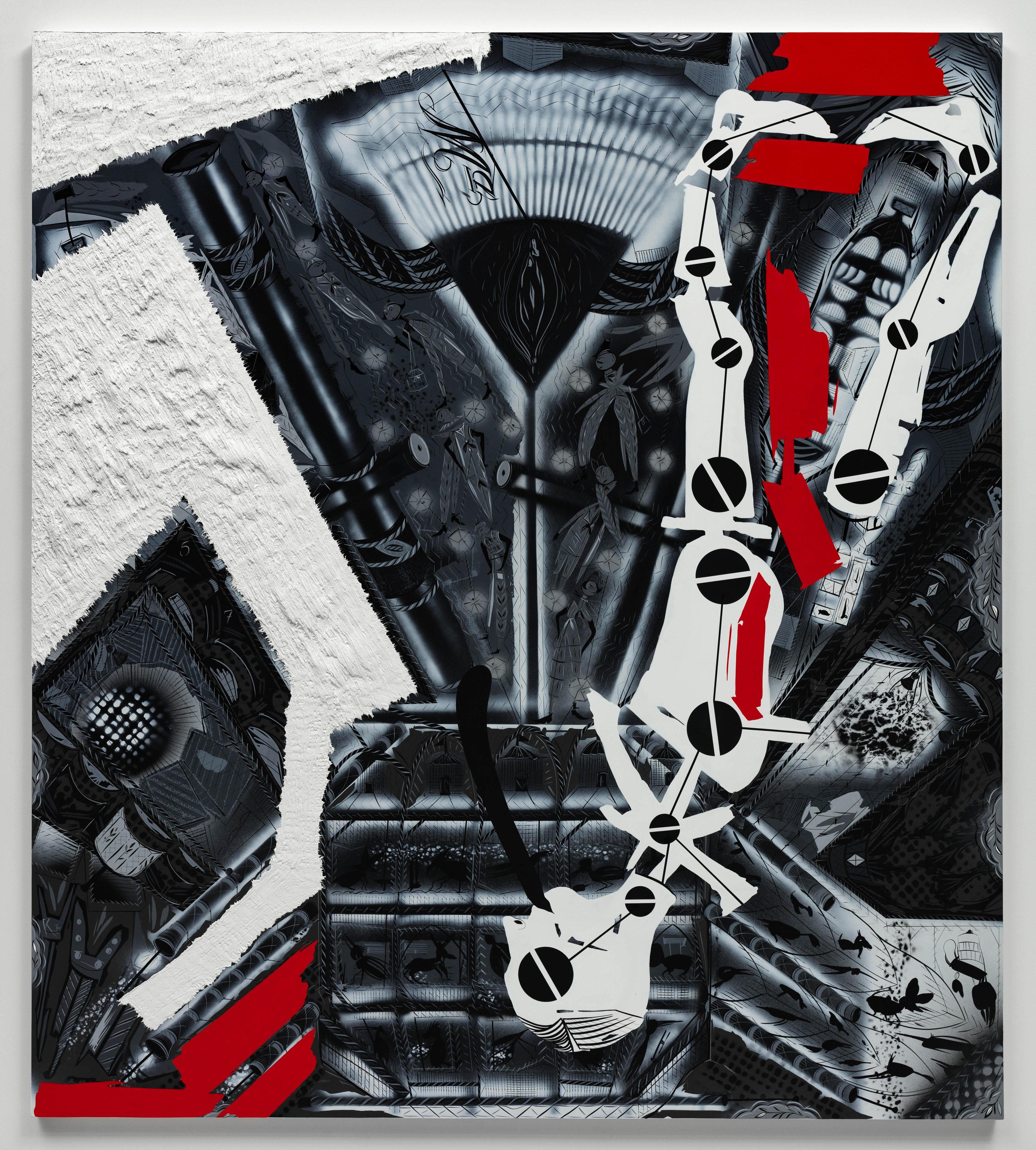 Grisaille, Ethics & Knots (Painting with cataplasm # 4)